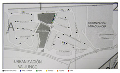 Plano Ubicación de contenedores Urbanización Valjunco